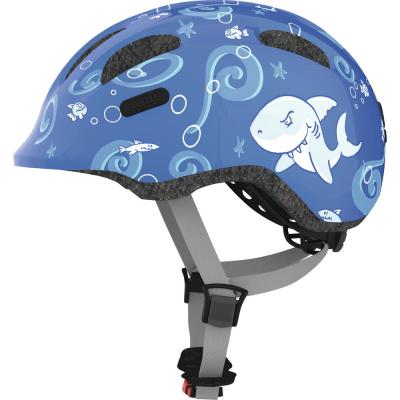 ABUS Casque de v&eacute;lo confort pour enfants - M 50-55cm - Bleu requin - Smiley 2.0 