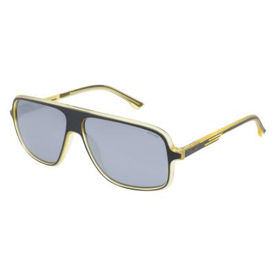 POLICE Lunettes de soleil  Spl961 offset 2 col. kaup Hommes Carr&eacute; Gris