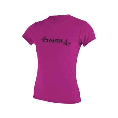 O NEILL T-shirt O'Neill Basic Skins Sun manche courte rose fuchsia femme - L