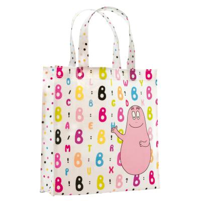 PETIT JOUR Petit Sac Toile Cir&eacute;e Fond Blanc Barbapapa - 