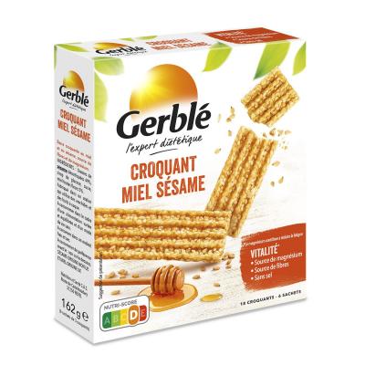 GERBLE Barres Miel S&eacute;same  - La Boite De 18 - 162 G