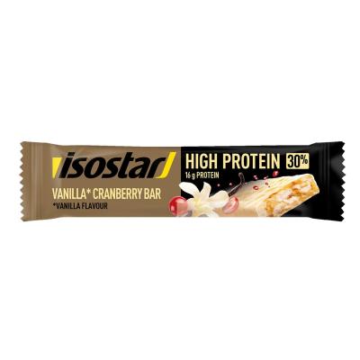 ISOSTAR Barres Prot&eacute;in&eacute;e &Agrave; La Vanille Et Cranberry  - La Barre De 55g