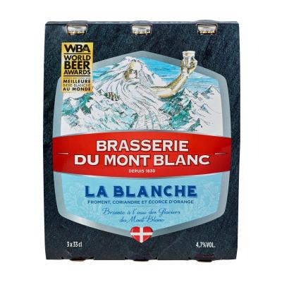 BRASSERIE DU MONT BLANC Bi&egrave;re Blanche 4,7%  - Le Pack De Bouteilles