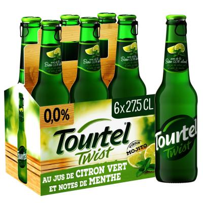 TOURTEL Pack de bi&egrave;re sans alcool aromatis&eacute;e mojito,  Twist (6 x 27,5 cl) 