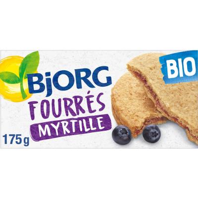 BJORG Biscuits Fourr&eacute;s Myrtilles Bio  - Le Paquet De 175 G