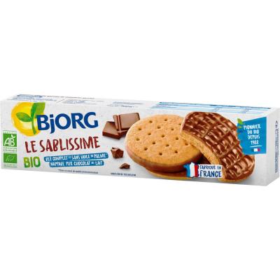 BJORG Biscuits Sabl&eacute;s Chocolat Au Lait Bio  - Le Paquet De 200 G