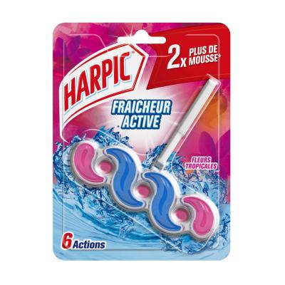 HARPIC  Bloc WC - Active Fresh Nettoyant WC - Parfum Fleurs Tropicales