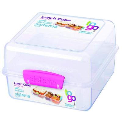 SISTEMA  Porte-repas Polypropyl&egrave;ne to go 3 Compartiments 1,4 litres