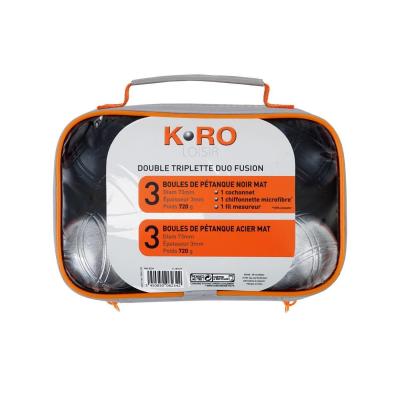 GENERIQUE Double Triplette P&eacute;tanque K-ro - Noir - 720gr