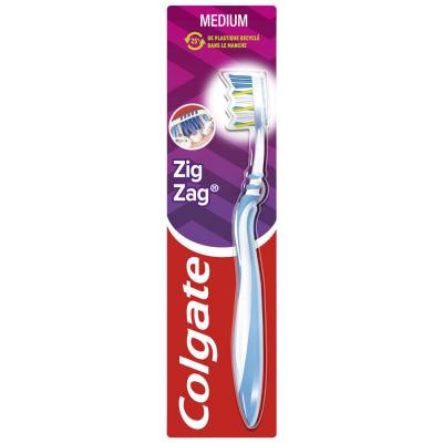 COLGATE Brosse &agrave; dents medium flexible Zig Zag,  