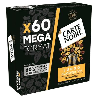 Carte Noire - 60 Capsules compatibles Nespresso&reg; Espresso Lungo N&deg;6 - CARTE NOIRE