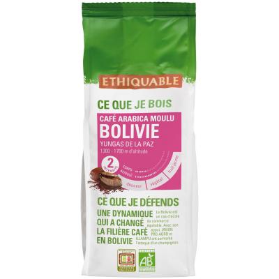 ETHIQUABLE Caf&eacute; Moulu Pur Arabica Bolivie Bio  - Le Paquet De 250 G
