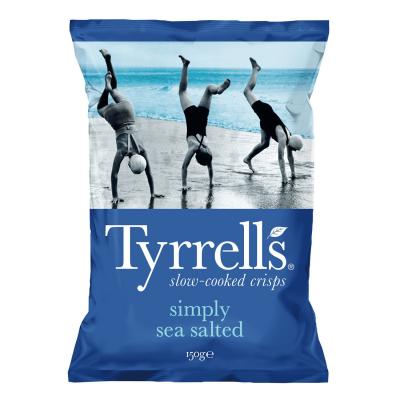 Tyrrell's Chips L&eacute;g&egrave;rement Sal&eacute;es au Sel de Mer, 150g