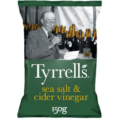 TYRRELL S Tyrrell's Chips Sel de Mer/Vinaigre de Cidre 150 g - Lot de 12