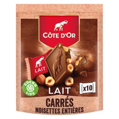 COTE D OR Chocolat extra-fin au lait et noisettes enti&egrave;res