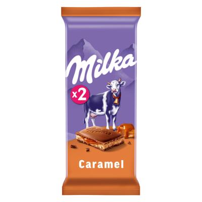 MILKA Chocolat au lait caramel fondant,  (2 x 100 g)