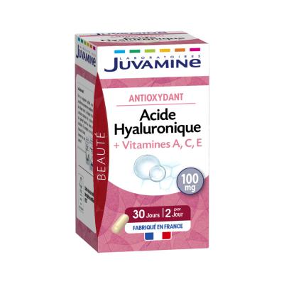 JUVAMINE Acide Hyaluronique + Vitamines A, C, E 60 G&eacute;lules Antioxydant 