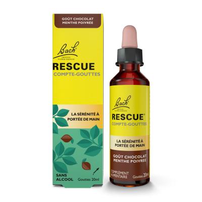 RESCUE  &reg; Compte-Gouttes Go&ucirc;t Chocolat Menthe - 20 ml - Flacon compte goutte