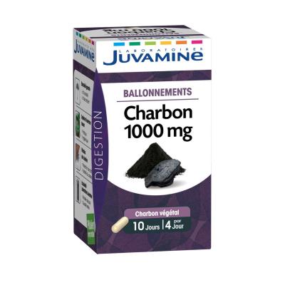 JUVAMINE  Charbon 1000 mg Ballonnements 40 G&eacute;lules - Bo&icirc;te 40 G&eacute;lules