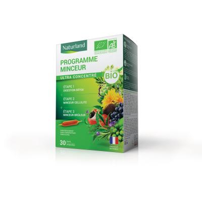 NATURLAND Programme Minceur Bio Lot de 3 boites ampoule 