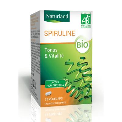 NATURLAND Compl&eacute;ment Alimentaire Bio Spiruline  - La Boite De 75 - 36g