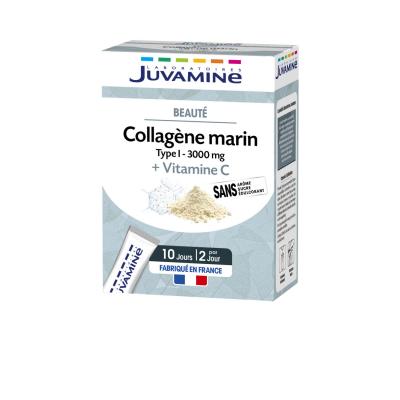 JUVAMINE Collag&egrave;ne Marin Type I 3000mg + Vitamine C 20 Sitcks Beaut&eacute; 