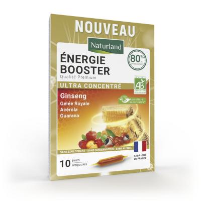 NATURLAND  &Eacute;nergie Booster Ginseng Guarana Bio 10 Ampoules
