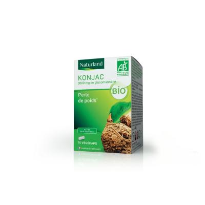 NATURLAND Compl&eacute;ment Alimentaire Konjac Bio  - La Bo&icirc;te De 75 G&eacute;lules