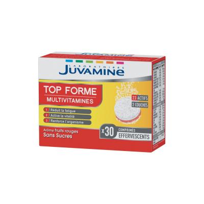 JUVAMINE Top Forme Multivitamines 30 Comprimes Effervescents 2 Couches 