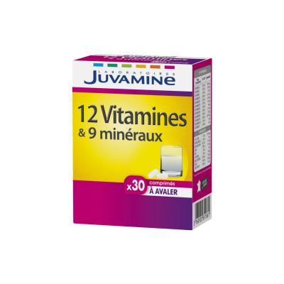 JUVAMINE Compl&eacute;ment Alimentaire Vitamines Et Min&eacute;raux  - La Boite De 30 Comprim&eacute;s - 27g