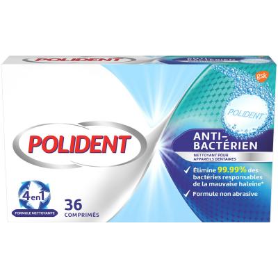 POLIDENT Nettoyant pour appareils dentaires, anti-bacterien