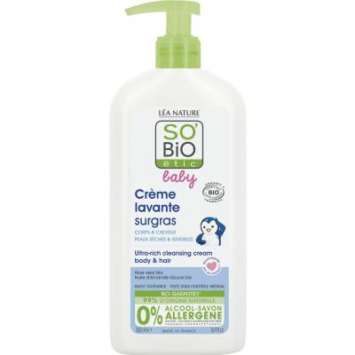 LEA NATURE SO BIO ETIC Cr&egrave;me Lavante B&eacute;b&eacute; Surgras Bio So'bio Etic - Le Flacon De 500 Ml