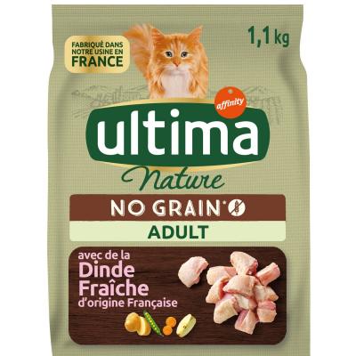 AFFINITY ULTIMA Ultima Croquettes Nature No Grain pour Chat Adult Dinde, 1,1Kg