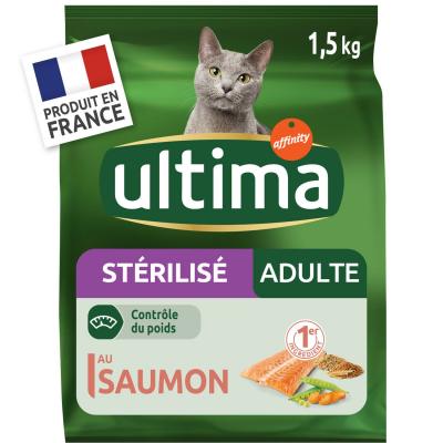 ULTIMA  cat Caisse saumon st&eacute;rilis&eacute;e - 1,5kg x lot de 4