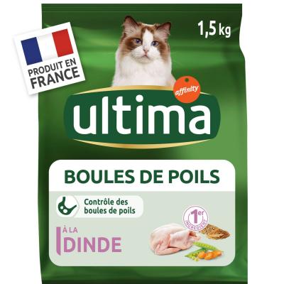 ULTIMA  Boules de poils avec de la Dinde 1,5 kg