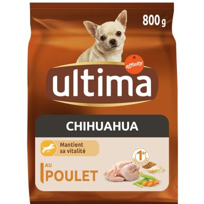 ULTIMA Croquettes Pour Chien Chihuahua Au Poulet  - Le Sac De 800g