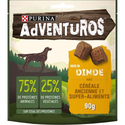 ADVENTUROS  friandises &agrave; la dinde pour chien 6 x 90g 
