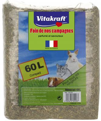  Vitakraft - Foin de nos campagnes pour rongeurs - 60 L
