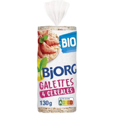 BJORG Galettes Aux 4 C&eacute;r&eacute;ales Bio  - Le Paquet De 17 - 130 G