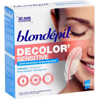 BERDOUES  Blond&eacute;pil Cr&egrave;me Visage D&eacute;colorante Sensible 2x25ml