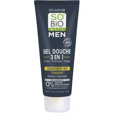 LEA NATURE SO BIO ETIC SO'BiO &eacute;tic - Gel Douche Homme 3 en 1 - Gingembre Bio 200ml -