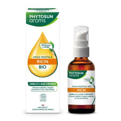 PHYTOSUN AROMS  Huile v&eacute;g&eacute;tale de ricin Bio Flacon 50ml