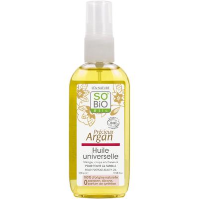 LEA NATURE SO BIO ETIC Huile Universelle Visage Et Corps Pr&eacute;cieux Argan Bio So'bio Etic - Le Flacon De 100 Ml