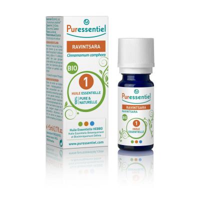 PURESSENTIEL Huiles Essentielles Bio Ravintsara  - Le Flacon De 5 Ml