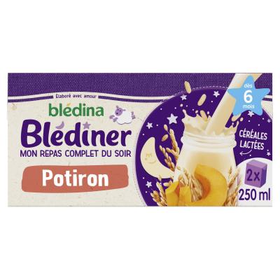 BLEDINA Bl&eacute;diner au potiron - d&egrave;s 4/6 mois, Bl&eacute;dina (2 x 250 ml)