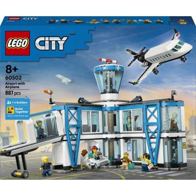 LEGO City 60502 L'a&eacute;roport et l'avion - Neuf