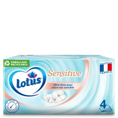 LOTUS  Sensitive - Bo&icirc;te de mouchoirs - Lot de 12 ( 12 X 80 mouchoirs)