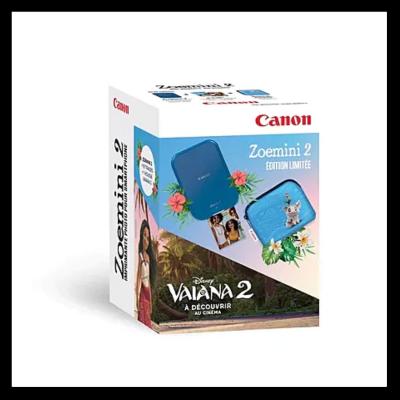 CANON Pack Imprimante Photo  Zoemini 2 Vaiana 2 Bluetooth Bleu marine + Housse Vaiana 2 