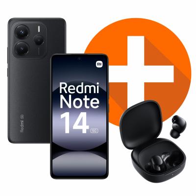 Pack Smartphone Redmi Note 14 5G 8GB RAM 256GB ROM Noir + Redmi Buds 6 Noir XIAOMI