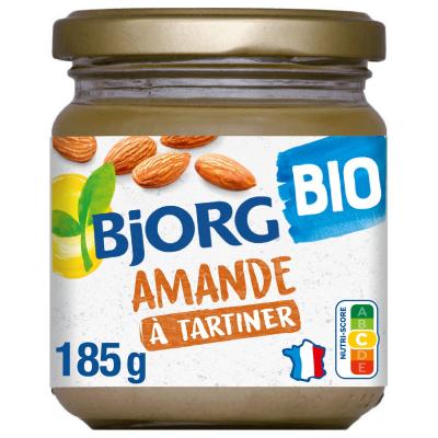 BJORG P&acirc;te &Agrave; Tartiner Aux Amandes Bio  - Le Pot De 185 G